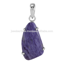 Joyería colgante encantadora de la piedra preciosa 925 de Charoite de la plata esterlina